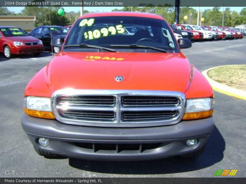 Flame Red / Dark Slate Gray 2004 Dodge Dakota SXT Quad Cab