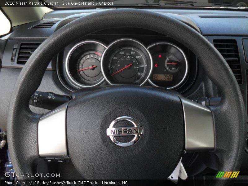 Blue Onyx Metallic / Charcoal 2010 Nissan Versa 1.6 Sedan