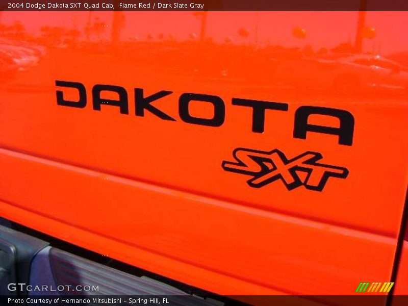 Flame Red / Dark Slate Gray 2004 Dodge Dakota SXT Quad Cab