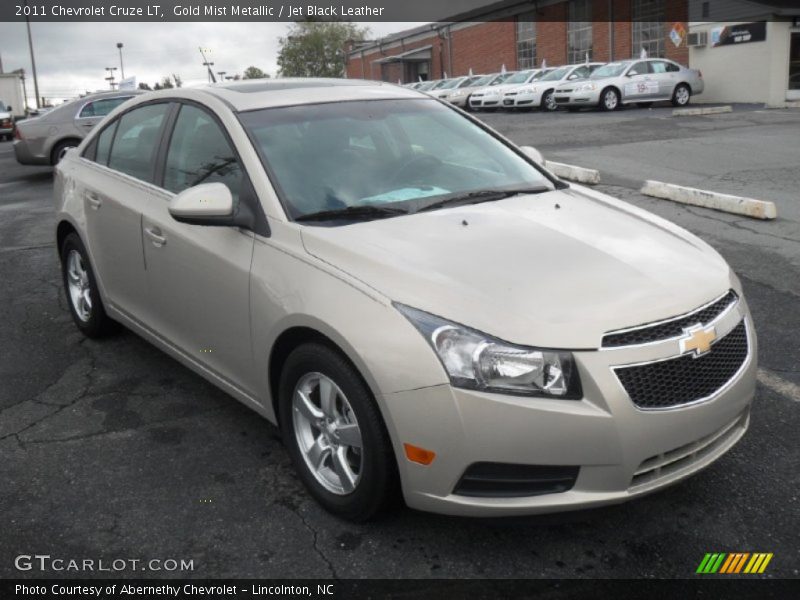 Gold Mist Metallic / Jet Black Leather 2011 Chevrolet Cruze LT