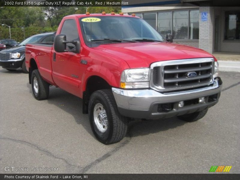 Red / Medium Flint 2002 Ford F350 Super Duty XLT Regular Cab 4x4
