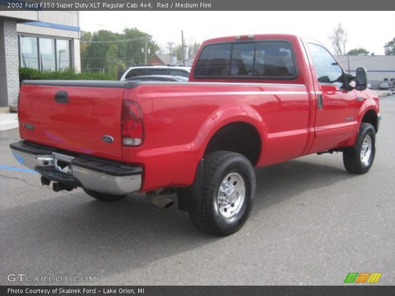 Red / Medium Flint 2002 Ford F350 Super Duty XLT Regular Cab 4x4