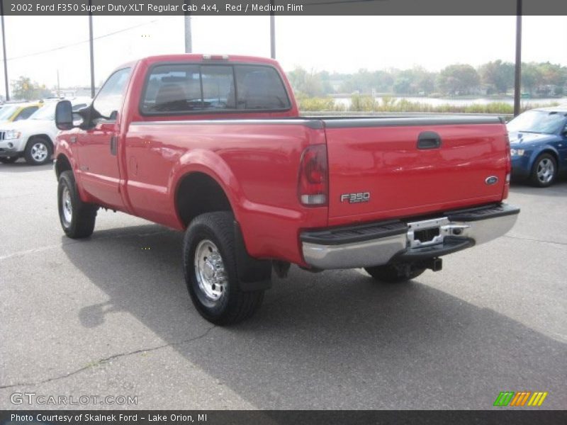 Red / Medium Flint 2002 Ford F350 Super Duty XLT Regular Cab 4x4