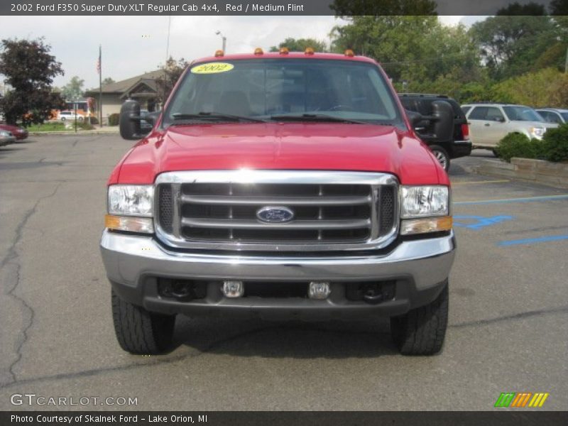 Red / Medium Flint 2002 Ford F350 Super Duty XLT Regular Cab 4x4
