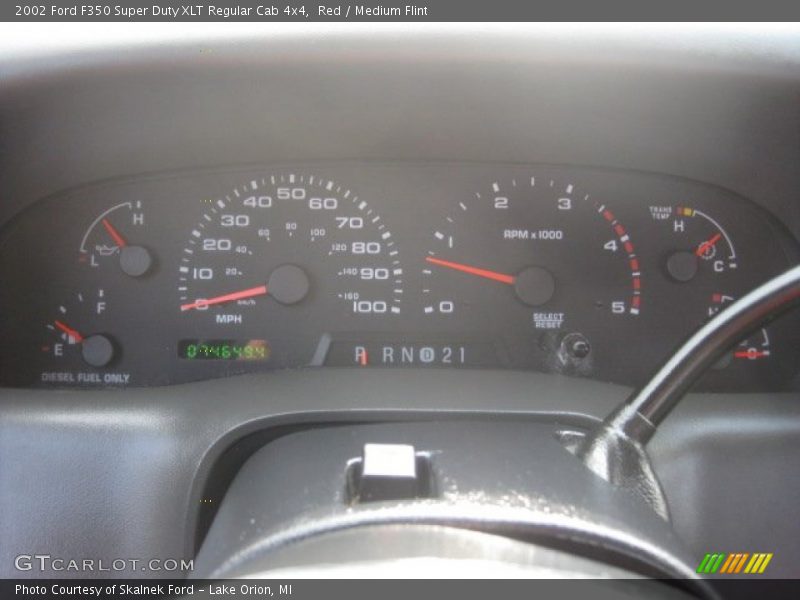 Red / Medium Flint 2002 Ford F350 Super Duty XLT Regular Cab 4x4