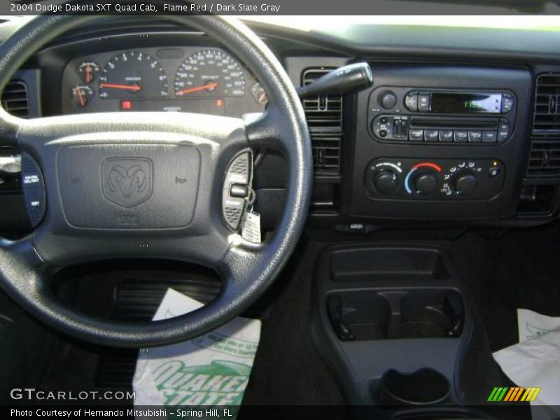 Flame Red / Dark Slate Gray 2004 Dodge Dakota SXT Quad Cab