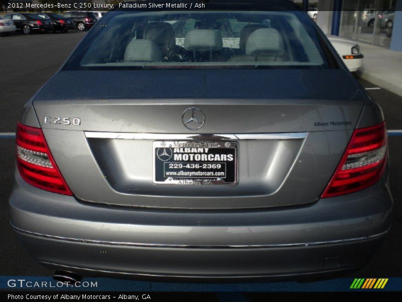 Palladium Silver Metallic / Ash 2012 Mercedes-Benz C 250 Luxury