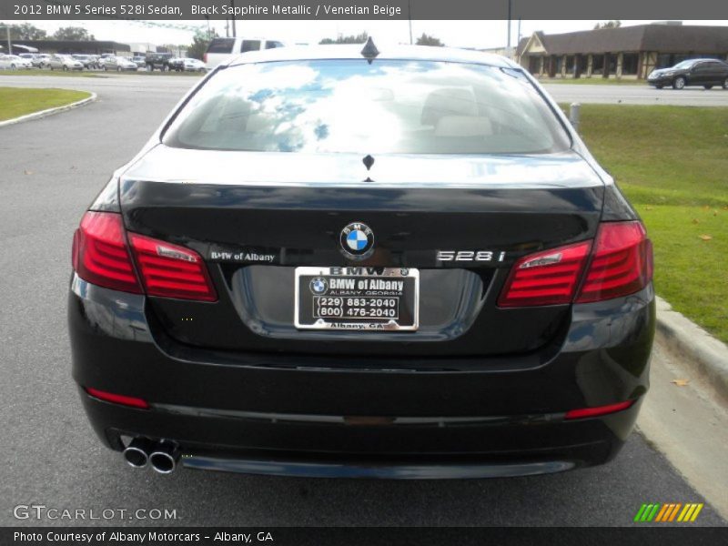 Black Sapphire Metallic / Venetian Beige 2012 BMW 5 Series 528i Sedan