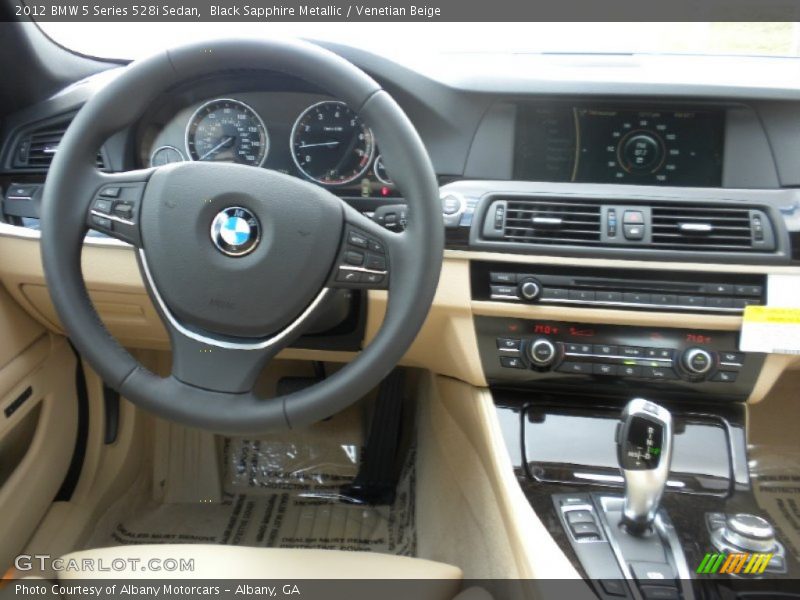 Black Sapphire Metallic / Venetian Beige 2012 BMW 5 Series 528i Sedan