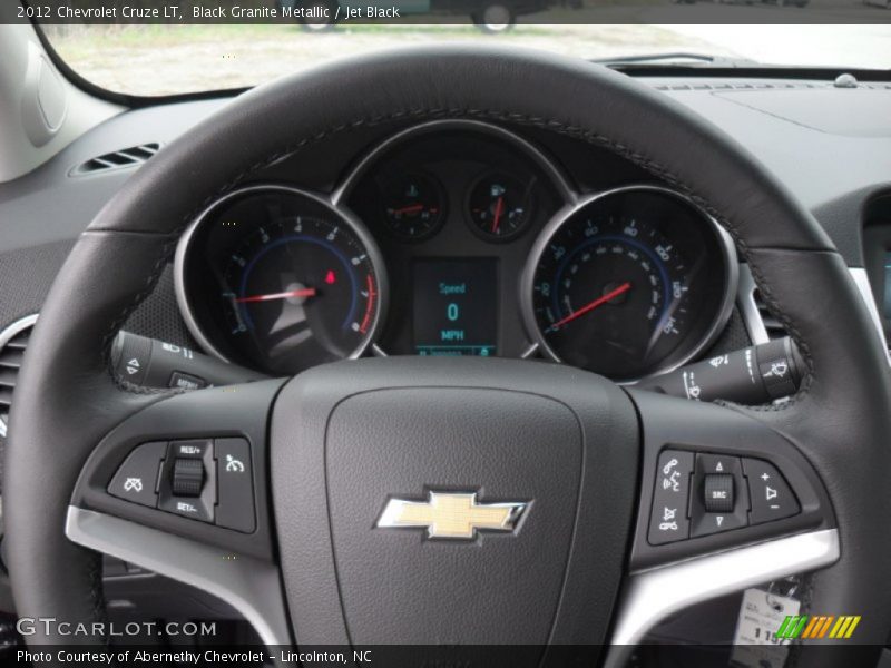 Black Granite Metallic / Jet Black 2012 Chevrolet Cruze LT