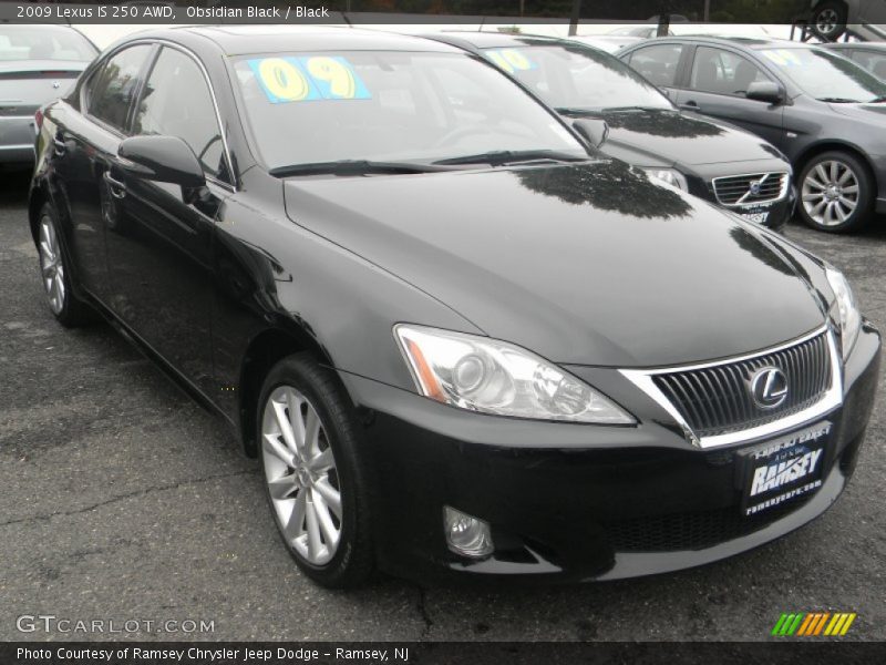 Obsidian Black / Black 2009 Lexus IS 250 AWD
