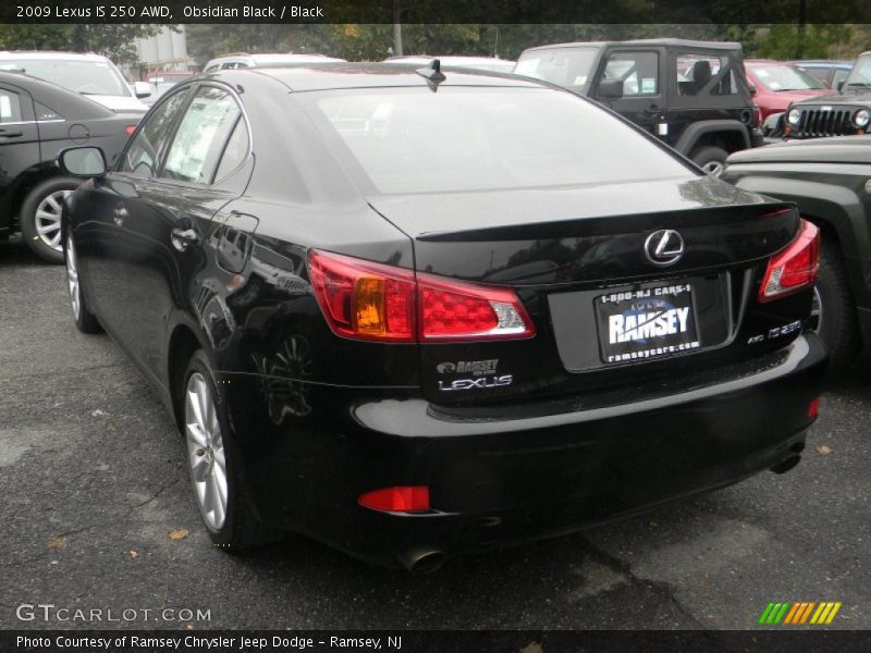 Obsidian Black / Black 2009 Lexus IS 250 AWD