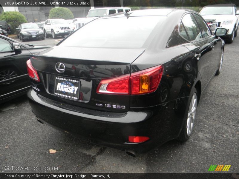 Obsidian Black / Black 2009 Lexus IS 250 AWD