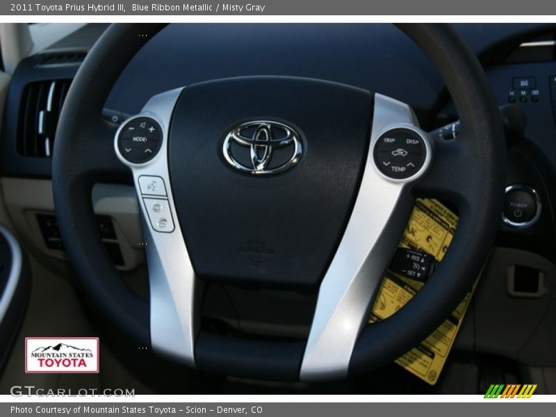 Blue Ribbon Metallic / Misty Gray 2011 Toyota Prius Hybrid III