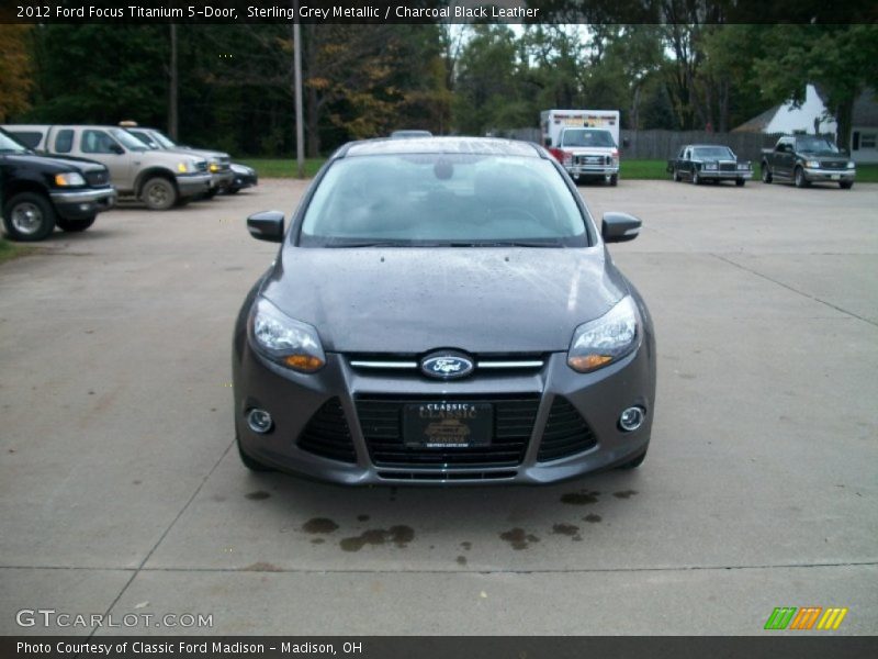 Sterling Grey Metallic / Charcoal Black Leather 2012 Ford Focus Titanium 5-Door