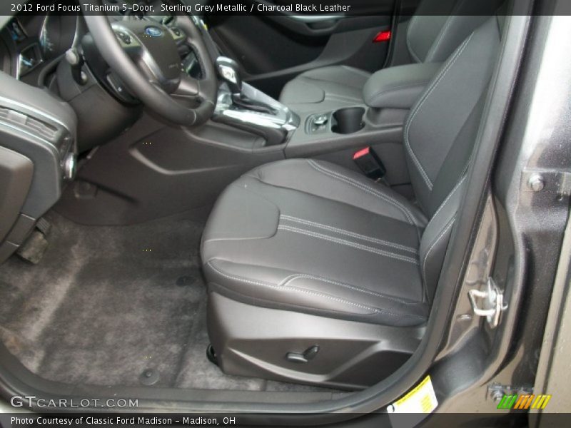  2012 Focus Titanium 5-Door Charcoal Black Leather Interior