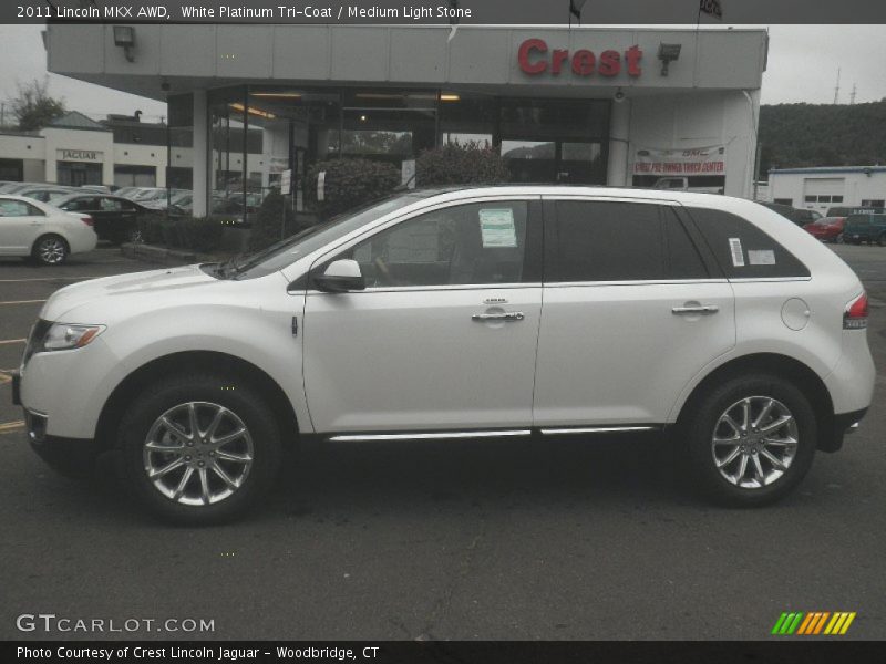 White Platinum Tri-Coat / Medium Light Stone 2011 Lincoln MKX AWD