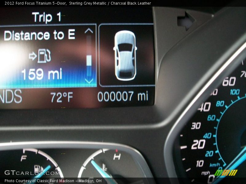 Sterling Grey Metallic / Charcoal Black Leather 2012 Ford Focus Titanium 5-Door
