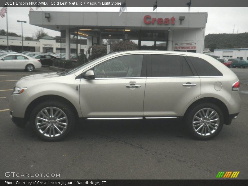Gold Leaf Metallic / Medium Light Stone 2011 Lincoln MKX AWD
