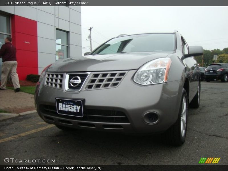 Gotham Gray / Black 2010 Nissan Rogue SL AWD