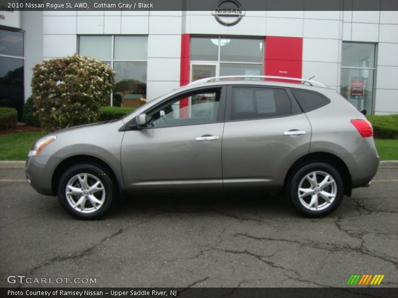 Gotham Gray / Black 2010 Nissan Rogue SL AWD