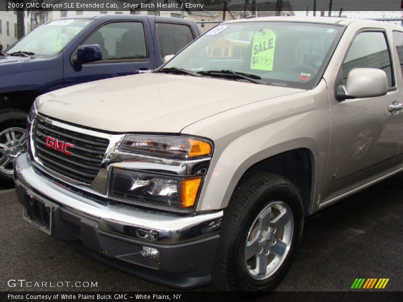 Silver Birch Metallic / Ebony 2009 GMC Canyon SLE Extended Cab