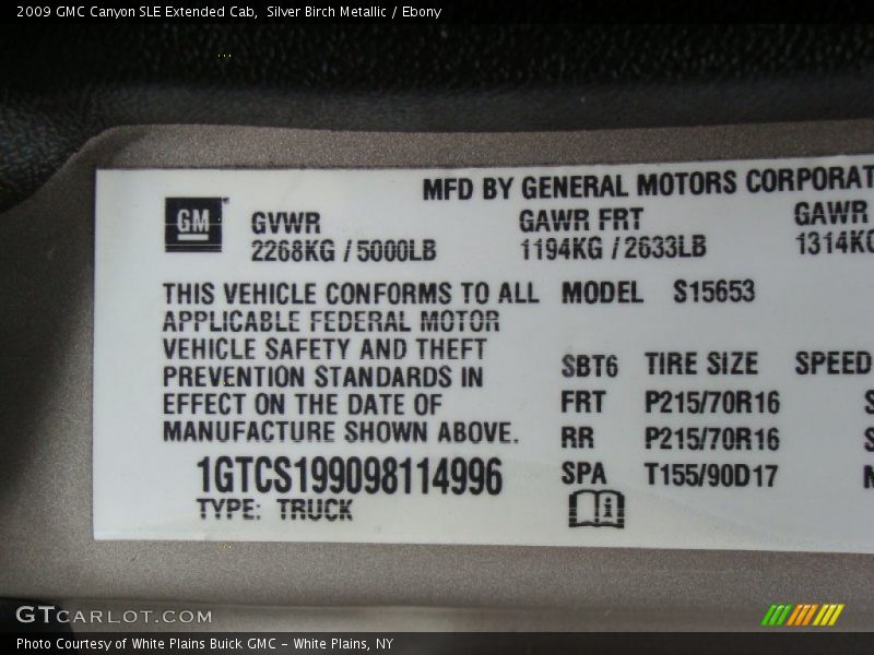 Silver Birch Metallic / Ebony 2009 GMC Canyon SLE Extended Cab