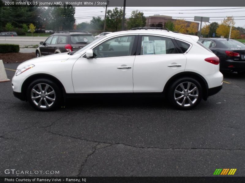 Moonlight White / Stone 2008 Infiniti EX 35 Journey AWD