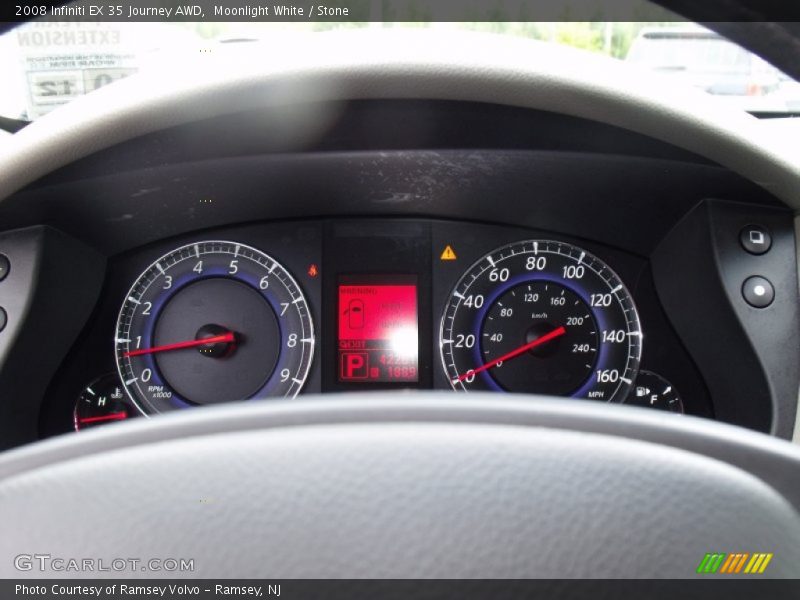 Moonlight White / Stone 2008 Infiniti EX 35 Journey AWD