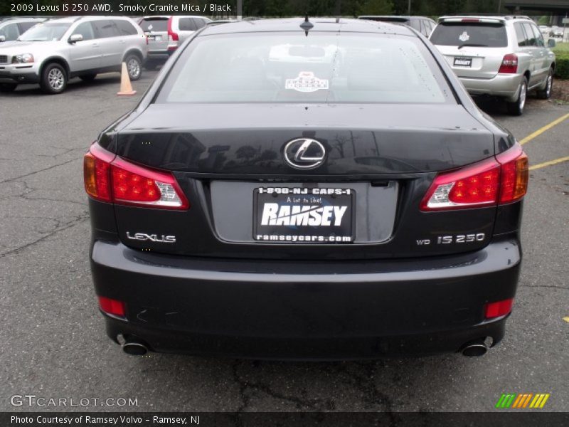 Smoky Granite Mica / Black 2009 Lexus IS 250 AWD