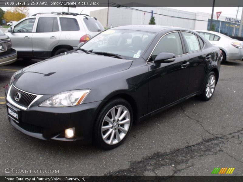 Smoky Granite Mica / Black 2009 Lexus IS 250 AWD