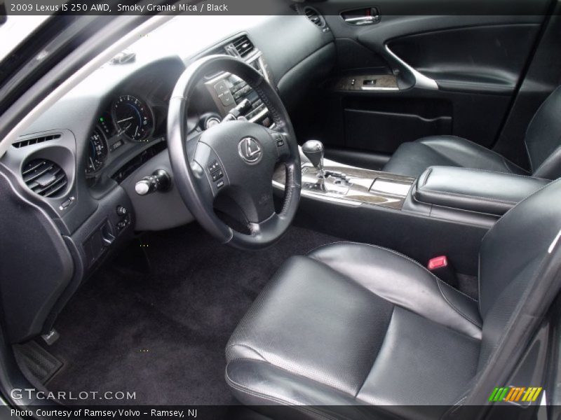 Smoky Granite Mica / Black 2009 Lexus IS 250 AWD