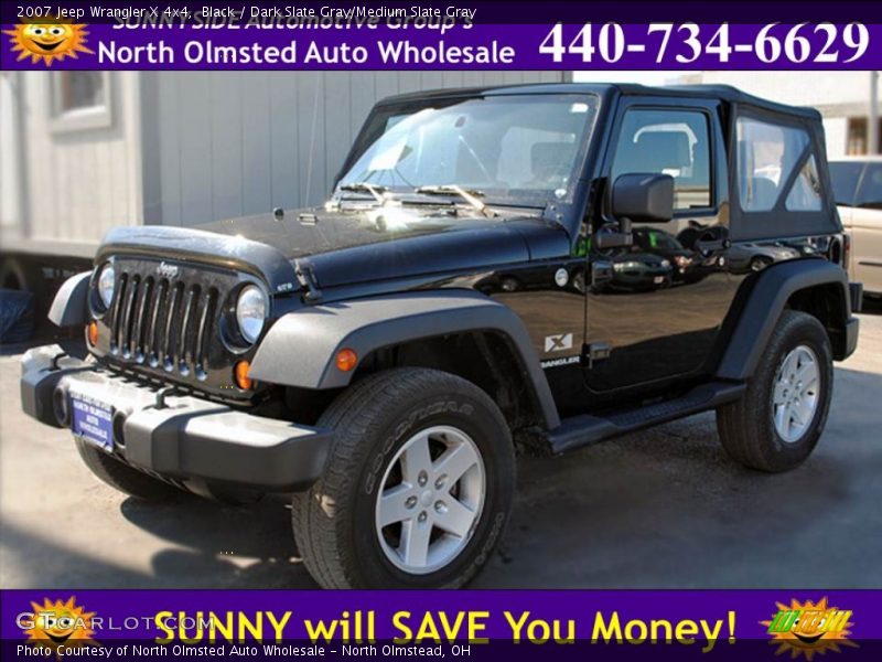 Black / Dark Slate Gray/Medium Slate Gray 2007 Jeep Wrangler X 4x4