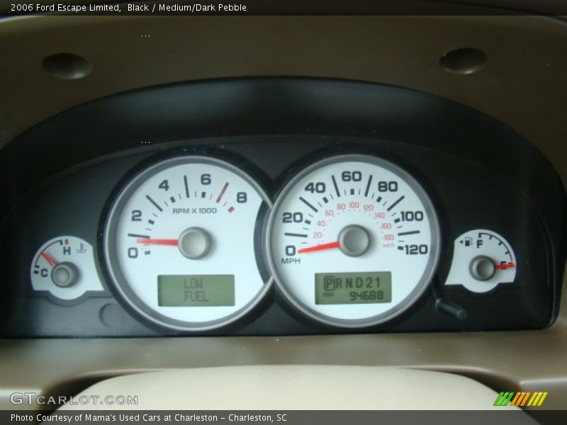 Black / Medium/Dark Pebble 2006 Ford Escape Limited