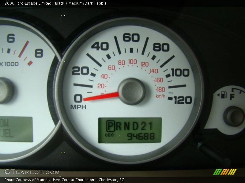 Black / Medium/Dark Pebble 2006 Ford Escape Limited