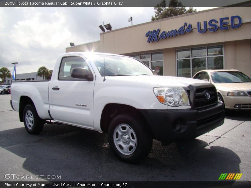 Super White / Graphite Gray 2008 Toyota Tacoma Regular Cab
