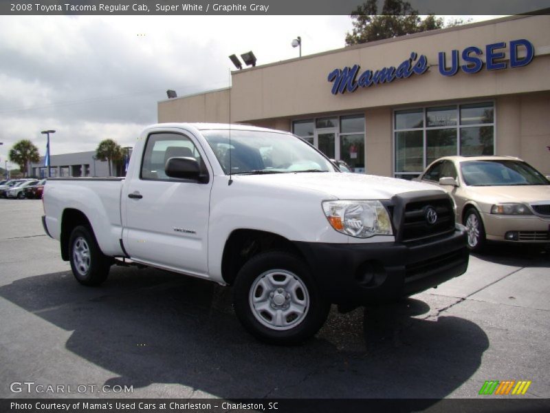 Super White / Graphite Gray 2008 Toyota Tacoma Regular Cab