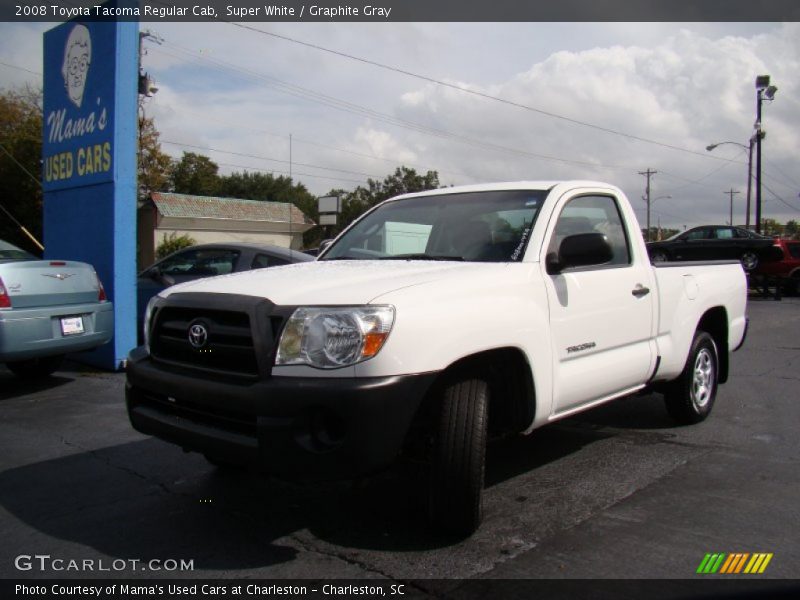 Super White / Graphite Gray 2008 Toyota Tacoma Regular Cab
