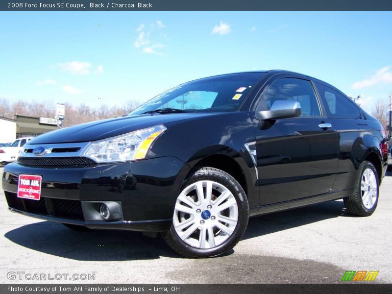Black / Charcoal Black 2008 Ford Focus SE Coupe