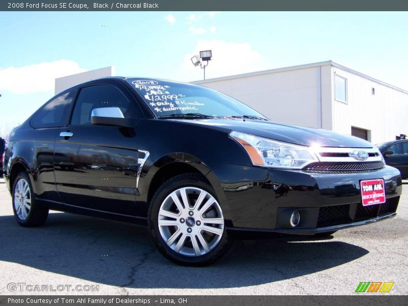 Black / Charcoal Black 2008 Ford Focus SE Coupe