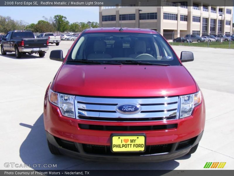 Redfire Metallic / Medium Light Stone 2008 Ford Edge SE