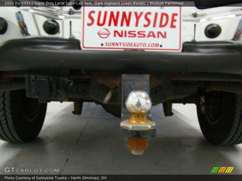 Dark Highland Green Metallic / Medium Parchment 2003 Ford F350 Super Duty Lariat SuperCab 4x4