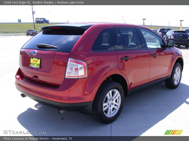 Redfire Metallic / Medium Light Stone 2008 Ford Edge SE