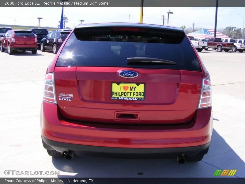 Redfire Metallic / Medium Light Stone 2008 Ford Edge SE