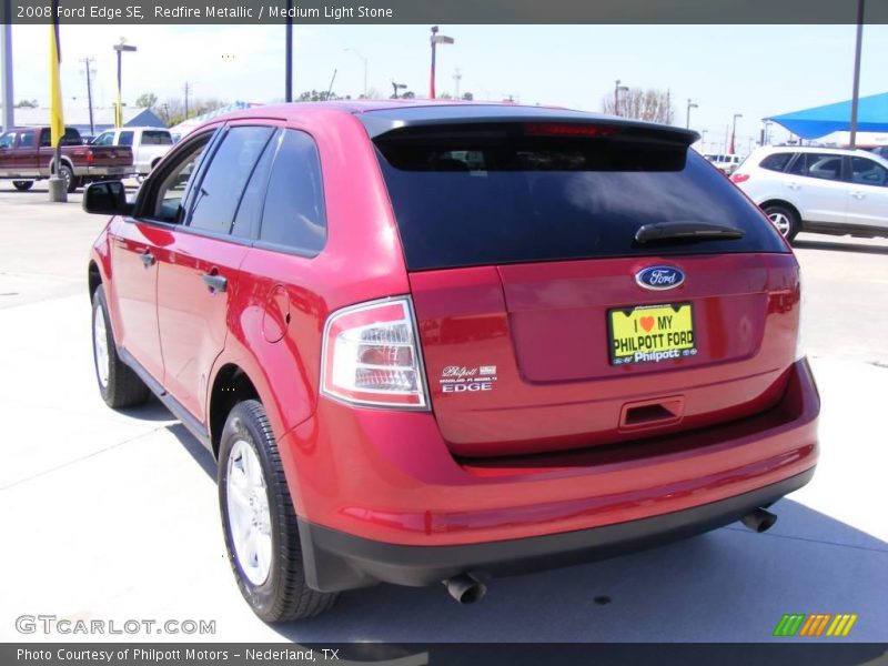 Redfire Metallic / Medium Light Stone 2008 Ford Edge SE