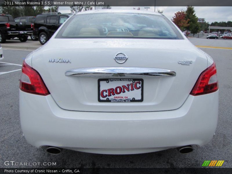 Winter Frost White / Cafe Latte 2011 Nissan Maxima 3.5 S