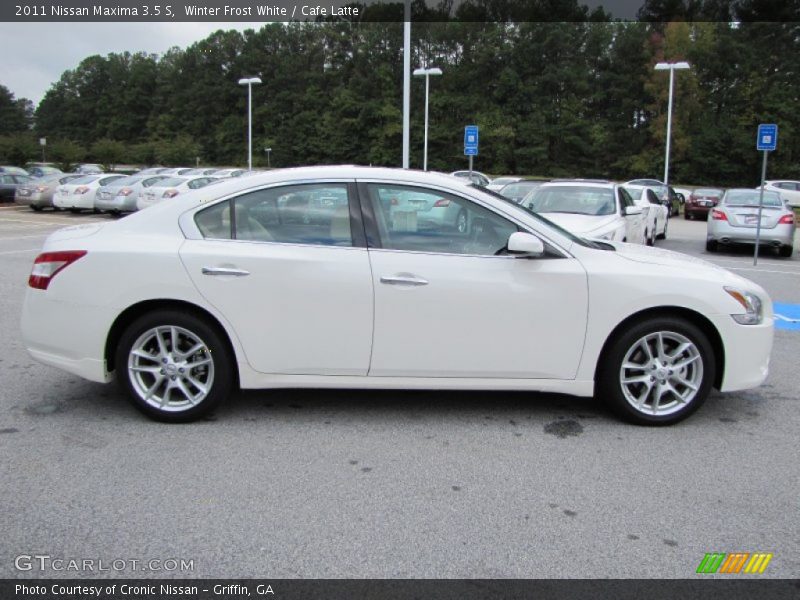 Winter Frost White / Cafe Latte 2011 Nissan Maxima 3.5 S