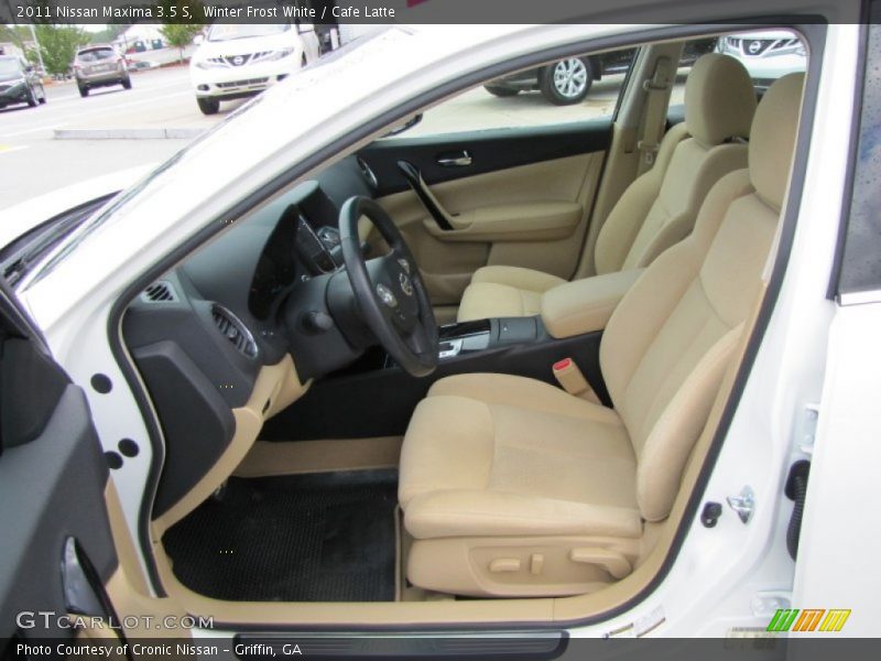 Winter Frost White / Cafe Latte 2011 Nissan Maxima 3.5 S