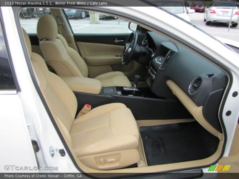 Winter Frost White / Cafe Latte 2011 Nissan Maxima 3.5 S