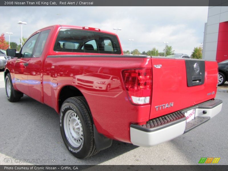 Red Alert / Charcoal 2008 Nissan Titan XE King Cab